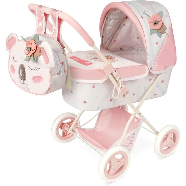 DeCuevas Toys faltbarer Koala-Puppenwagen mit Rucksack und ausziehbarem Dach