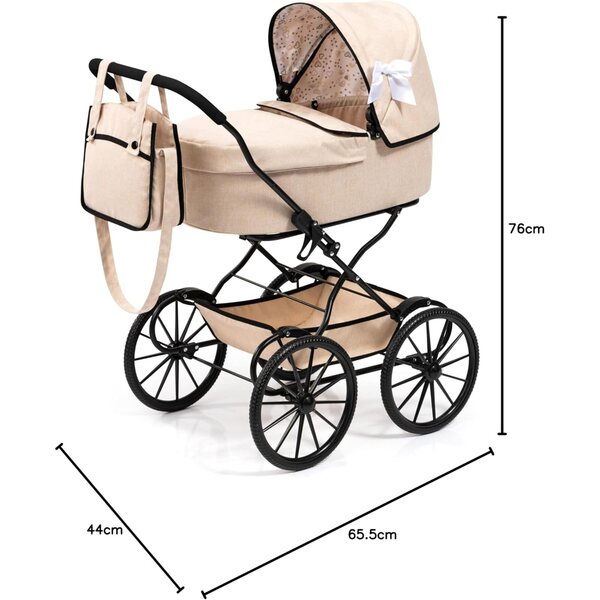 Bambolewagen Bayer Design classico beige con borsa e copertura protettiva