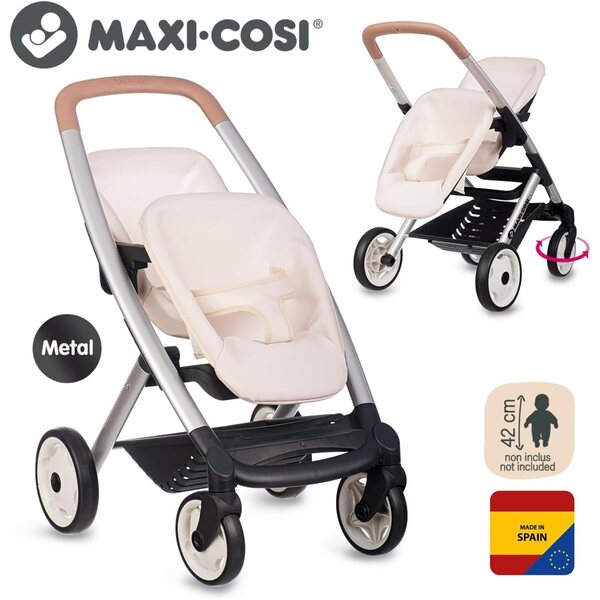 Maxi-Cosi Zwillingskinderwagen für Puppen bis 42 cm – Smoby, Originaldesign