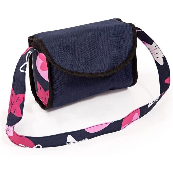 Carrozzina per bambole City Star Bayer Design con borsa per il trasporto e maniglia regolabile in altezza, rosa e grigio