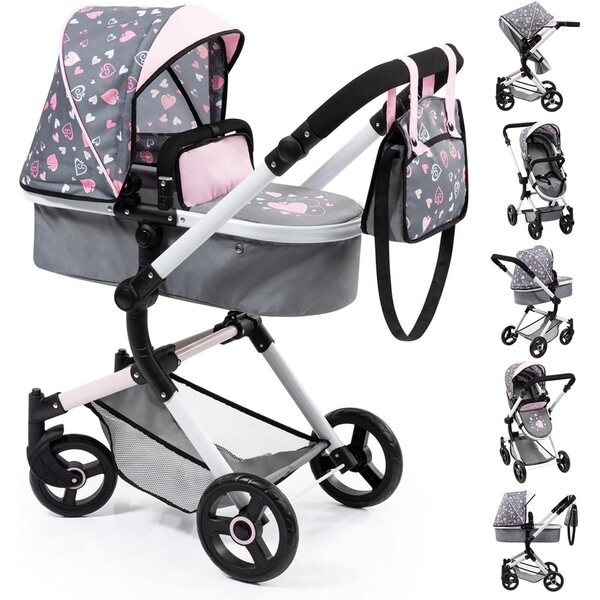 Bayer Design Neo Vario 52 cm Puppenwagen mit Tasche und verstellbarem Drehschieber