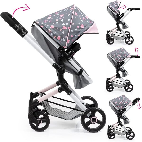 Bayer Design Neo Vario 52 cm Puppenwagen mit Tasche und verstellbarem Drehschieber