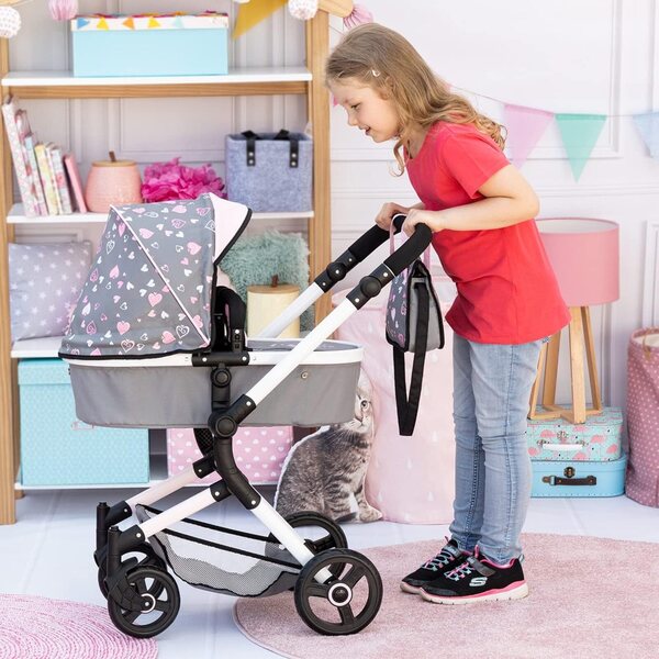 Bayer Design Neo Vario 52 cm Puppenwagen mit Tasche und verstellbarem Drehschieber