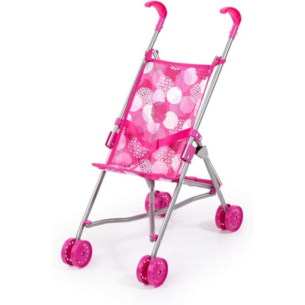 Bambolebuggy Bayer Design rosa con cintura di sicurezza, pieghevole e leggero