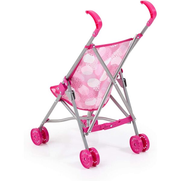 Bambolebuggy Bayer Design rosa con cintura di sicurezza, pieghevole e leggero