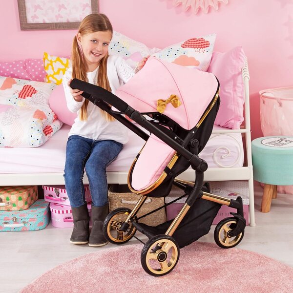 Bambolewagen Neo Vario Bayer Design con Tasche e Manico Regolabile, 79x42x86 cm