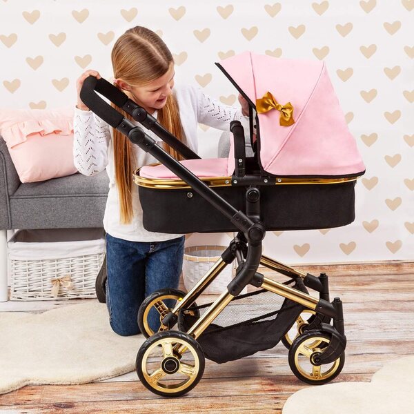 Bambolewagen Neo Vario Bayer Design con Tasche e Manico Regolabile, 79x42x86 cm