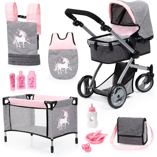 Bambolewagen Bayer Design 18333AC con lettino, sacco nanna e accessori, regolabile e pieghevole