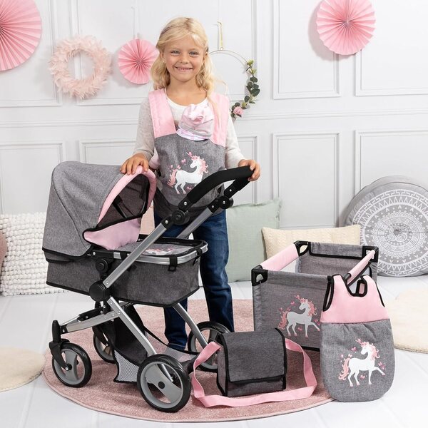 Bambolewagen Bayer Design 18333AC con lettino, sacco nanna e accessori, regolabile e pieghevole