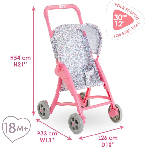 Corolle Mon Premier Floral Poupon Kinderwagen für 30 cm große Puppen, ab 18 Monaten