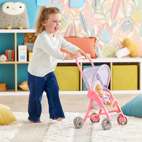 Corolle Mon Premier Floral Poupon Kinderwagen für 30 cm große Puppen, ab 18 Monaten