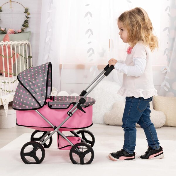 Bambolewagen Bayer Design con copertura e cesta integrata per bambole fino a 46 cm