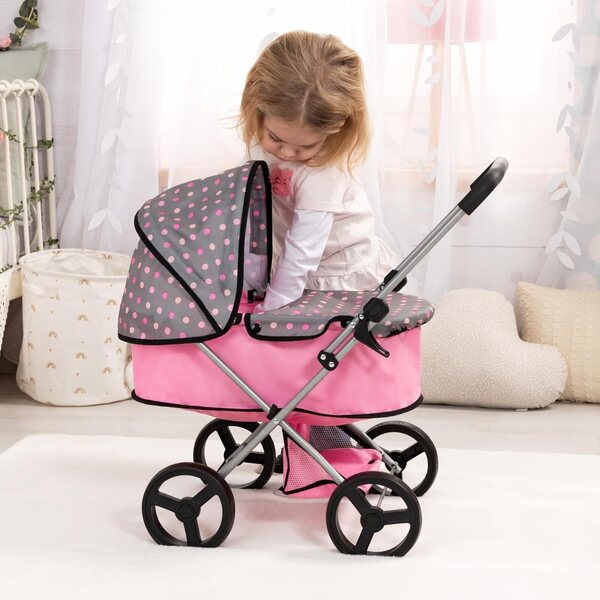 Bambolewagen Bayer Design con copertura e cesta integrata per bambole fino a 46 cm