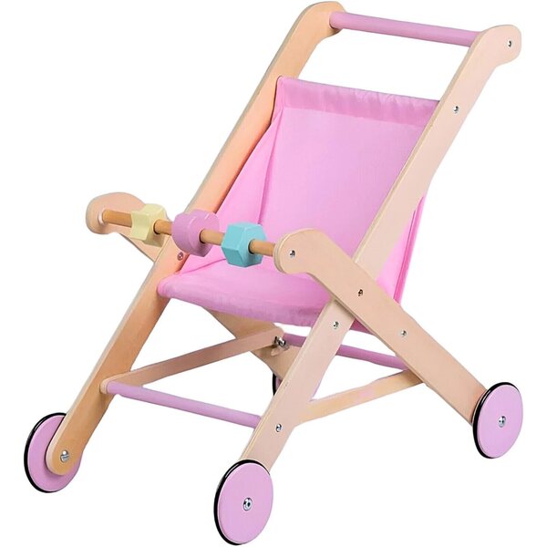 MOOVER LINE Bambolebuggy rosa in legno - design moderno e qualità nordica