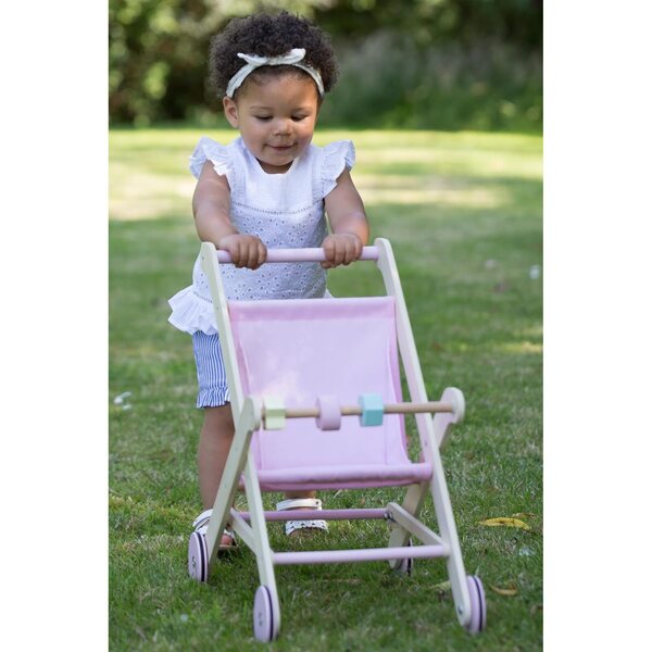 MOOVER LINE Bambolebuggy rosa in legno - design moderno e qualità nordica