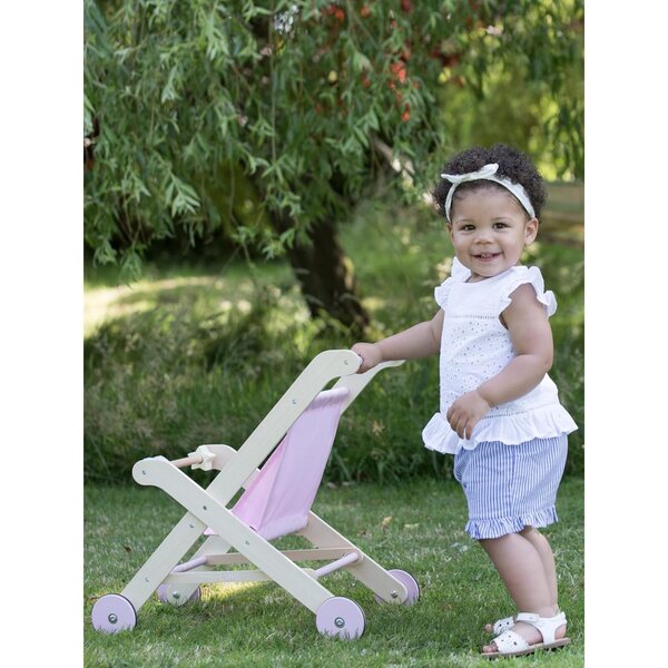 MOOVER LINE Bambolebuggy rosa in legno - design moderno e qualità nordica