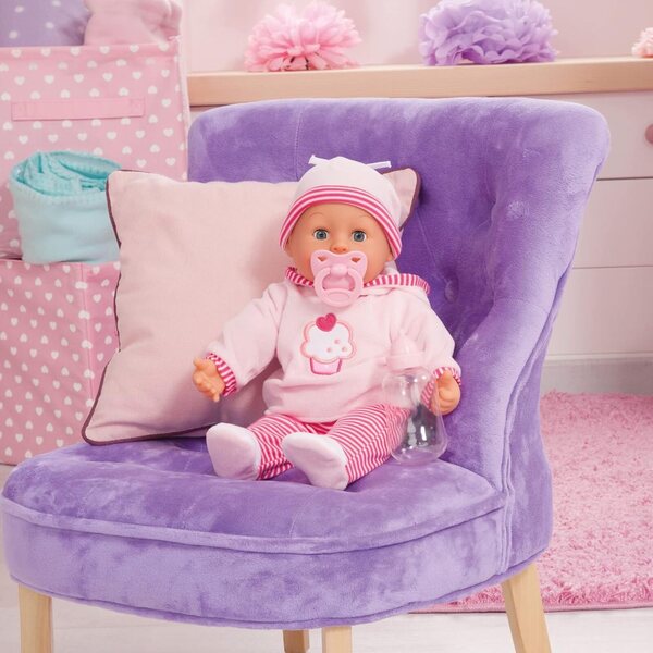 Bayer Design Bambolewagen Xeo con Babypuppe 38 cm, Funzioni Parlate e Accessori