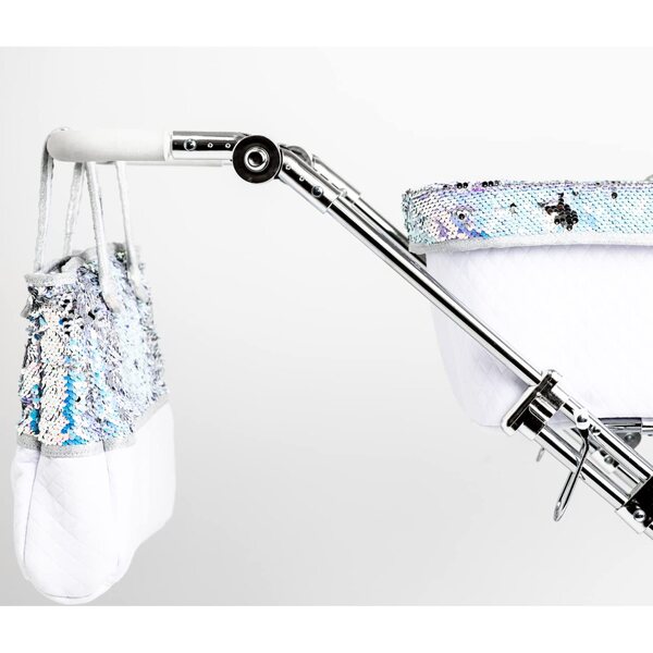 Roma Polly Reborn Puppenwagen mit Meerjungfrauen-Design und verstellbarem Griff