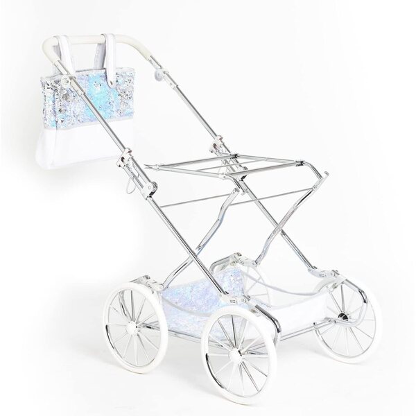 Roma Polly Reborn Puppenwagen mit Meerjungfrauen-Design und verstellbarem Griff