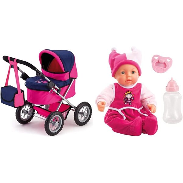 Bayer Design Bambolewagen Trendy e Funktionspuppe Hello Baby 46 cm