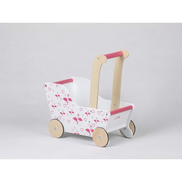 Moover Toys Bambolewagen Flamingo in legno per bambini 12-48 mesi design danese