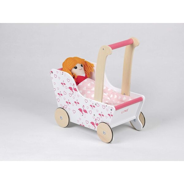 Moover Toys Bambolewagen Flamingo in legno per bambini 12-48 mesi design danese