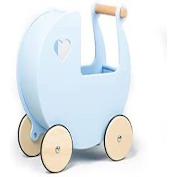 Bambolewagen in legno Moover Toys design danese colore azzurro chiaro – stabile e moderno