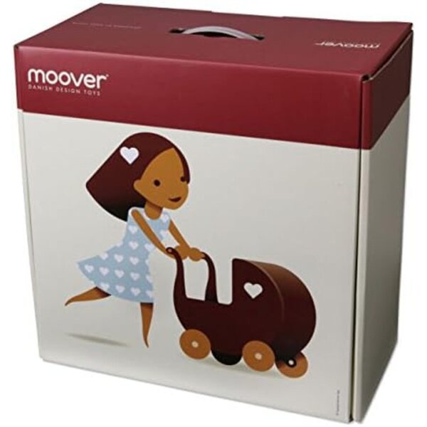 Moover Bambolewagen in legno bianco - design danese, per bambole fino a 50 cm