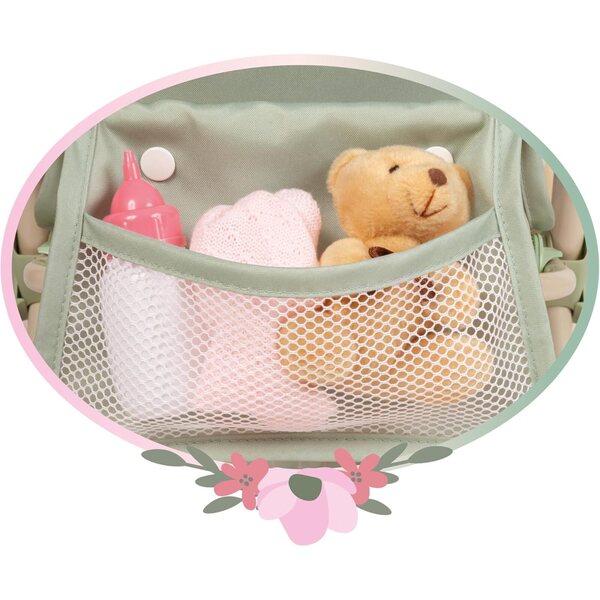 Bambolewagen pieghevole gemellare Botanic DeCuevas con borsa e design floreale