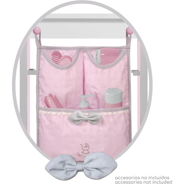 Sophie DeCuevas XL Schminktisch in legno con sgabello rosa elegante per bambini