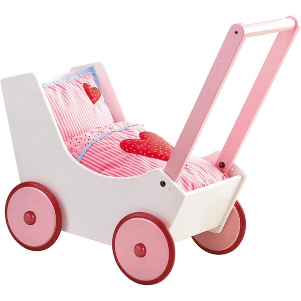 Haba Bambolewagen Herzen in legno con accessori e Pupa Annelie 30cm per bimbi
