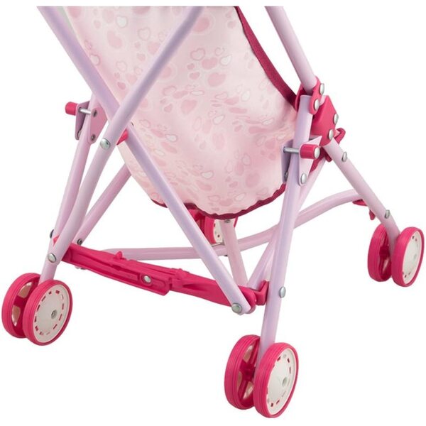 Passeggino per bambole in metallo pieghevole con chiusura a ombrello Teorema 50 cm