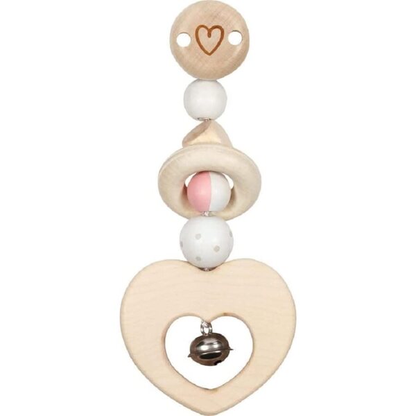 Goki Clip Cuore in Legno per Passeggino e Lettino Bambini 15 cm