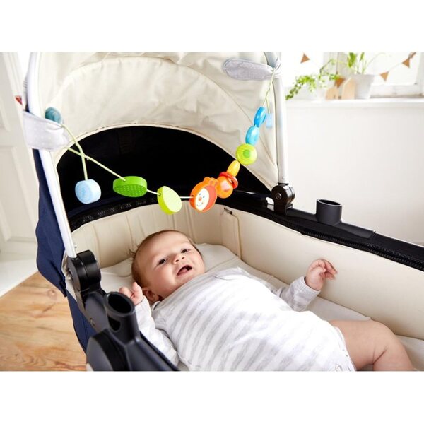 HABA 303756 - Kinderwagenkette Frosch aus farbigem Holz für Kinder von 0-2 Jahren