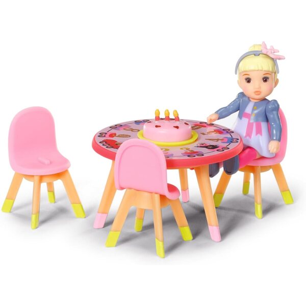 BABY born Campervan e Minis Set Completo con Puppe, Camper e Tavolo Compleanno