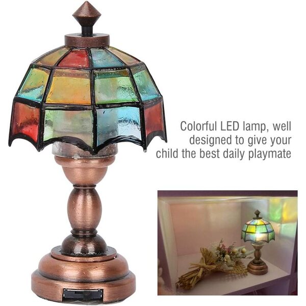 Lampada LED Colorata per Casa delle Bambole in Lega e Plastica 1/12 - Acouto