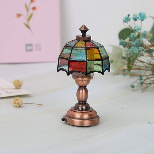 Lampada LED Colorata per Casa delle Bambole in Lega e Plastica 1/12 - Acouto