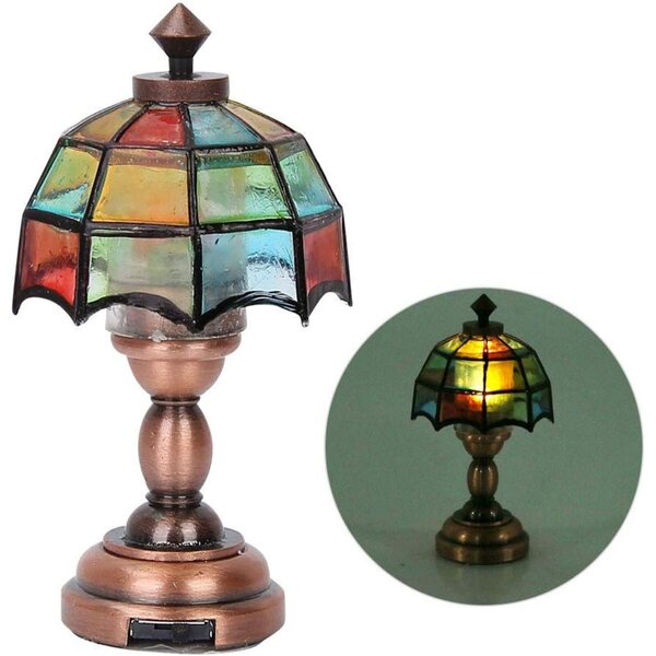 Lampada LED Colorata per Casa delle Bambole in Lega e Plastica 1/12 - Acouto