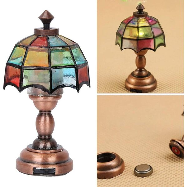 Lampada LED Colorata per Casa delle Bambole in Lega e Plastica 1/12 - Acouto
