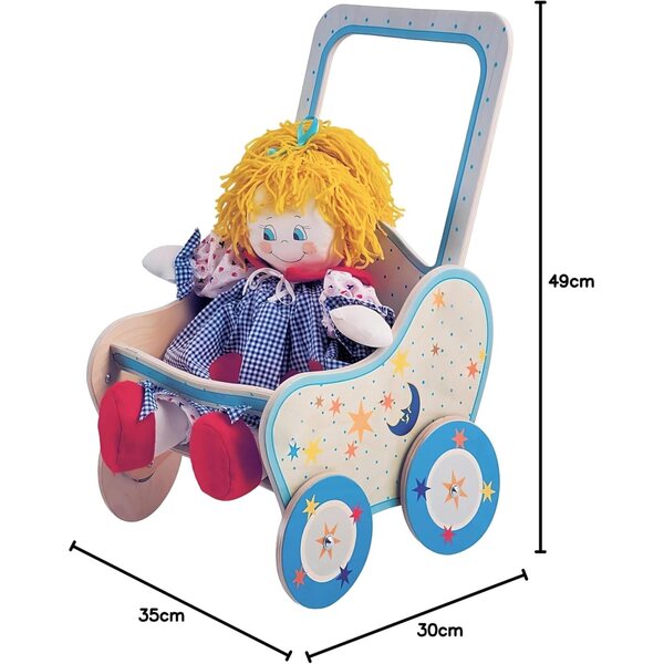Dida Holzpuppen für Puppen bis 50 cm, perfekt für Rollenspiele für Kinder von 2–4 Jahren