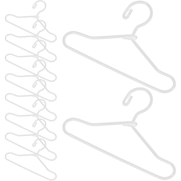 Eringogo Mini Gruccia Bianca in Metallo per Vestiti Bambole 40mm - Set 55 Pezzi