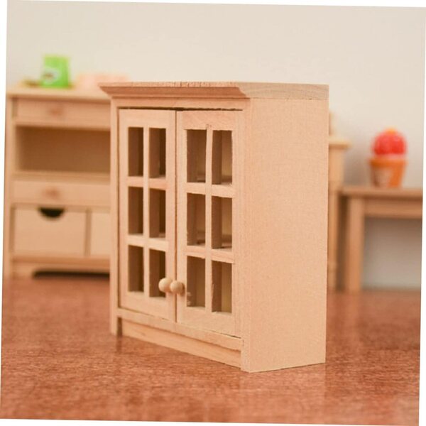 Mini Wandschrank in legno decorativo per casa delle bambole e spazi miniatura