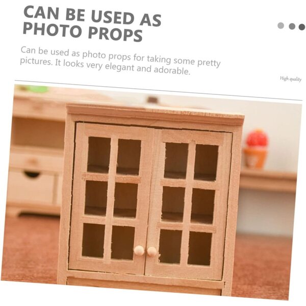 Mini Wandschrank in legno decorativo per casa delle bambole e spazi miniatura