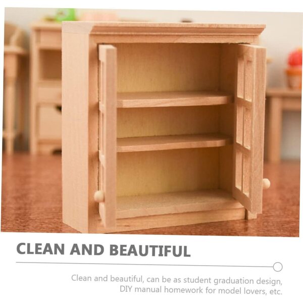 Mini Wandschrank in legno decorativo per casa delle bambole e spazi miniatura