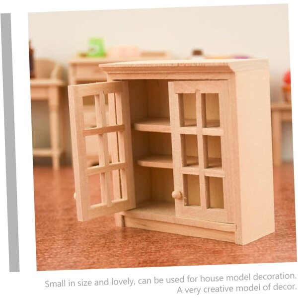 Mini Wandschrank in legno decorativo per casa delle bambole e spazi miniatura