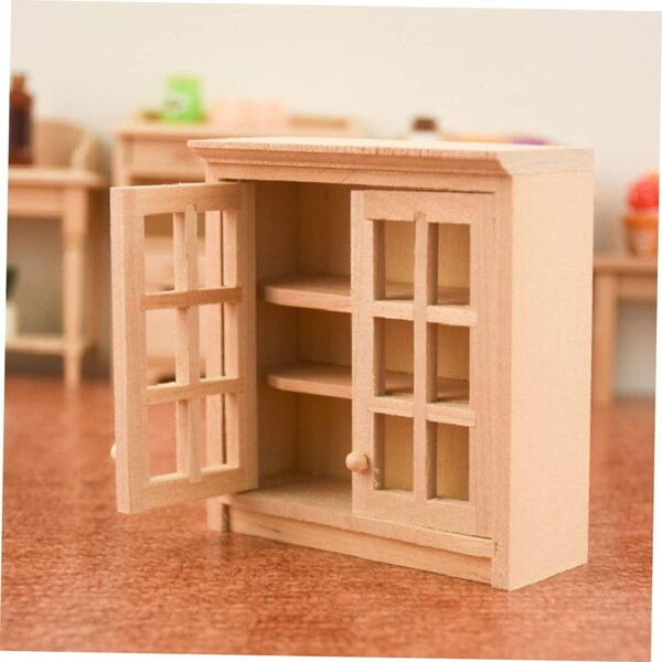 Mini Wandschrank in legno decorativo per casa delle bambole e spazi miniatura