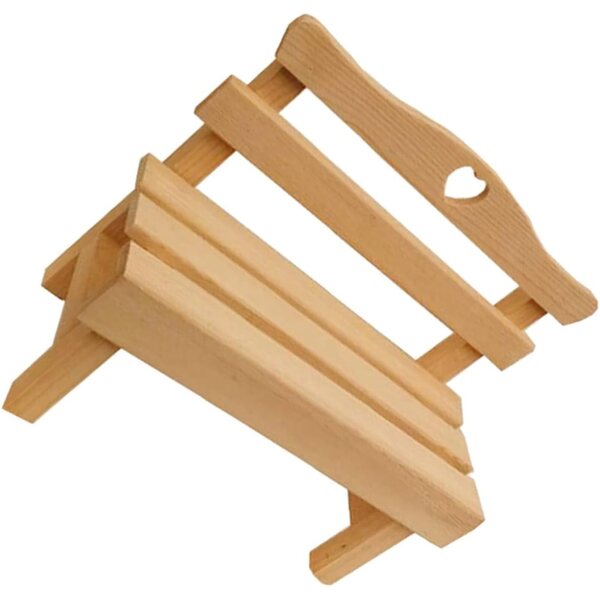Mini-Banca in Legno di Pino Khaki - Decorazione Miniatur per Casa e Fotocamera