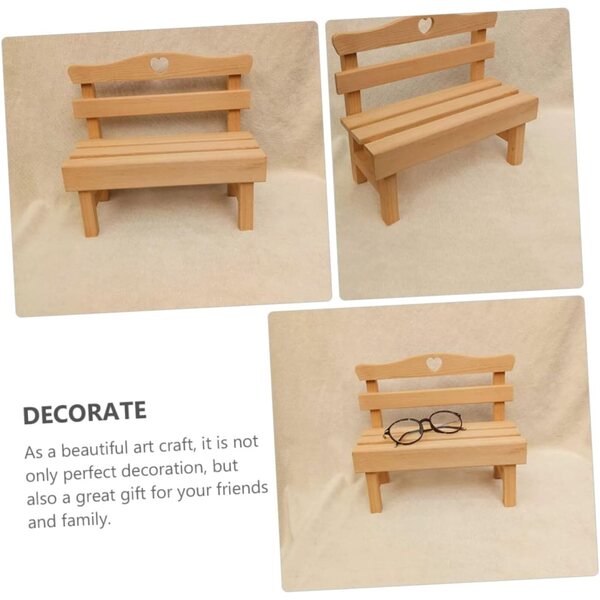 Mini-Banca in Legno di Pino Khaki - Decorazione Miniatur per Casa e Fotocamera
