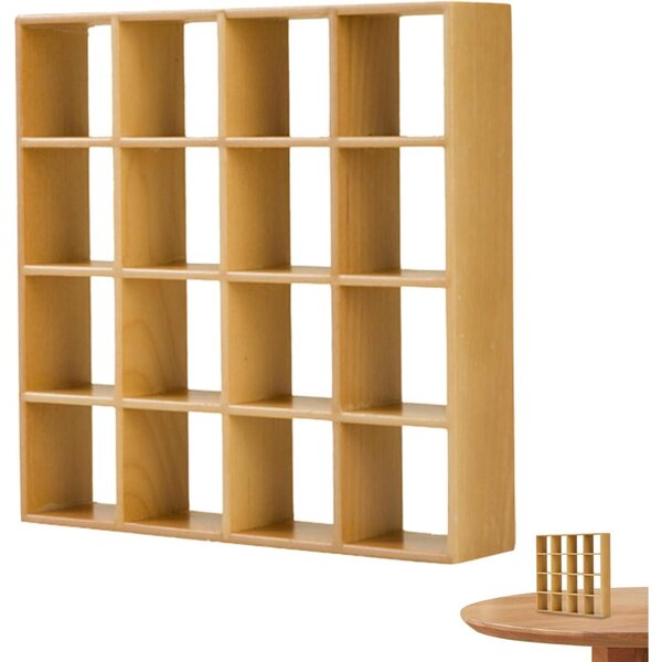 Miniatura Libreria in Legno 1:12 con 16 Scomparti per Casa delle Bambole Wedhapy