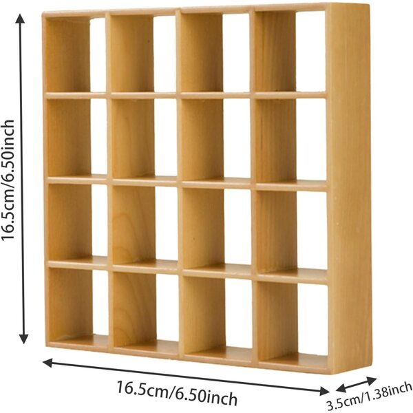 Miniatura Libreria in Legno 1:12 con 16 Scomparti per Casa delle Bambole Wedhapy
